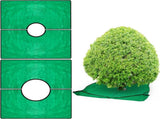 2 Set Landscape Pruning Tarp 78.7"x78.7" Waterproof Bush Trimming with Hole Shrub Catcher Four V1259-DP01-A-1217