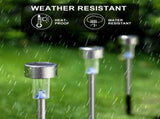 Solar Lights Outdoor Waterproof, Stainless Steel LED Landscape Lighting Outdoor Solar Lights for V1192-AZ-W-11730