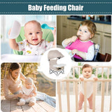 Foldable Highchair for Children with Sunshade and Removable Food Tray, Portable, Beige V1188-MS-325-1210