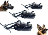 M Adjustable Leather Dog Muzzle for Large Breeds, Anti-Bite and Anti-Bark V888-ELOSUNG28778