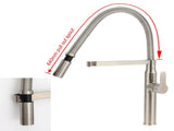 Brushed Nickel Kitchen Sink Basin Mixer 360 Swivel Faucet Tap Pull Out Spout SUS V1233-KRD506