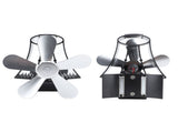 Magnetic Wall Mounted Fireplace Fan Silent Operation 5 Blade Heat Powered Wood Stove Fan Log Wood V1294-YM0901-3114230124113