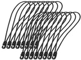 25Pcs Short Bungee Cords with Hooks Black Elastic Tie Downs for Outdoor Camping and Storage V1369-AZ3-W-13151