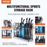 VEVOR Golf Storage Garage Organizer, 3 Golf Bag Stand Holder and Other Sports Equipment Storage V952-GEFSNJHSS4G3RW6OGV0