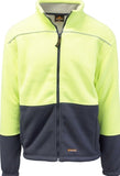 HI VIS Polar Fleece Sherpa Jacket Full Zip Thick Lined Winter Safety Jumper - Yellow - XXL V563-CJ35-YLW-XXL