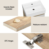 Cefito Vanity Unit 445mm Basin Bathroom Cabinet Storage Wall Hung Sink White BV-CB-1D-430-WHWD