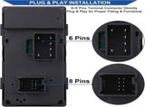 Driver Side Power Master Window Switch, Compatible with Chevy Silverado/Chevrolet V1258-DP02-WO-996