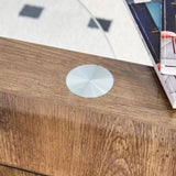 'MINORI' Double Layer Clear Tempered Glass Dark Wood Grain Coffee Table V656-WF-09