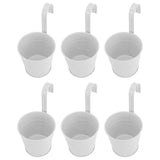 10Pcs Hanging Flower Pots with Removable Hooks Outdoor Indoor Plants Metal Buckets Wall Fence Home V1294-YM0901-3111240243112