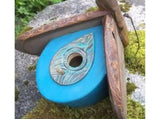 Creative Leaf Shape Bird House Beautiful Bright-colored Wood Bird Nest for Garden-Blue V1263-JX-931