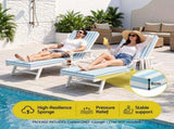 Gardeon Outdoor Chaise Lounge Cushion Lounge Chair Pad Sunbed Mattress Blue OLC-LOUNGE-STP-BU
