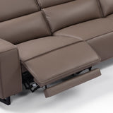 5 Seater Real Cow Leather Sofa with Power Recliner Adjustable Headrest Wooden Frame Corner Lounge V43-SOF-JCSN-CH