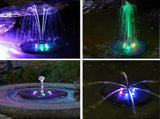 Solar Water Fountain with LED Lights Bird Bath Garden Pump V1263-JX-5571