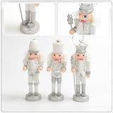 Plated Silver Traditional Nutcracker Xmas Decoration for Home and Office V1366-AZ2-W-13546