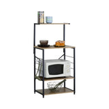 CARLA HOME 4 Tier Bakers Rack Microwave Stand - Oak Finish - Brown - Kitchen Rack V178-36444