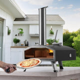 Outdoor Pizza Oven, 12" Wood Fired Pizza Ovens, Pellet Pizza Stove with Thermometer, Portable Pizza V952-BXPSL12YCKLPIX7UGV0