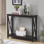 Sarantino Isla X-Frame Console Table - Black TBL-008-3JJ-BL