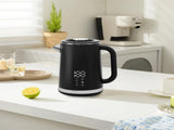 Black electric kettle, 1.7L stainless steel kettle, 1500W rapid heating, with LED display, V1197-JY-071601