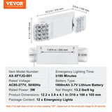 VEVOR 12 PCs Commercial Emergency Light LED Exit Lighting Fixture Backup Battery V952-YJZSD12J0000UK9KOV7