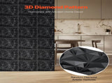 3D Panels, 33-Pack 30 x 30 cm PVC Modern Art Minimalist Diamond Tiles, 2.97 m Coverage Accent V952-PVC3DQBXDYSJ6XSHBV0