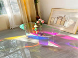 Gorgeous Iridescent Acrylic Side Table Cool Rainbow Coffee Table Home Art Decor V767-JJ-XT1268-G2