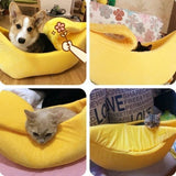 Pink Cozy Banana Peel Pet Bed - Plush & Warm Cave House for Cats & Small Dogs V888-ELOSUNG27454