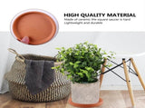 HOOWIFFY Chocolate Red Clay Flower Pot Tray for Indoor Outdoor Use 5Pcs V1189-WXFWAL-20260326-02674