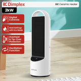 Dimplex 2kW Personal DC Digital Ceramic Heater in Black and White DHCHR20D