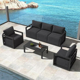 Alfresco 5-Seater Deep-Seated Patio Set – Charcoal Grey V264-OTF-543A-DGR-6PC