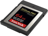 SanDisk 64GB Extreme PRO CFexpress Card Type B - SDCFE-064G-GN4NN READ 1500 MB/S WRITE 800MB/S V28-FFCSAN64GCFEGN4NN