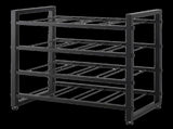 Levede Wine Rack 16 Bottle 4-Tier Metal Display Storage Organizer Adjustable Bar WINE1005-BK-16-AU