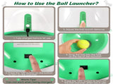 Automatic Dog Ball Launcher with 15 Mini Tennis Balls & Mesh Bag Rechargeable Pet Toy for Small V1107-CS-CWGPQQLV