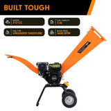 Ducar 7HP Wood Chipper Shredder Mulcher Grinder Petrol Orange WCP-Z07-ORBK