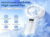 White Hurricane Ice-Bag High-Speed Fan100-Speed Adjustable, Second-Level Cooling, Lightweight and V1232-SCFS002
