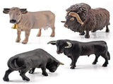 4 Pcs Simulation Farm Cow Cattle Ox Bull Figurine PVC Farm Animal Model Action Figure Home V1294-YM0714-10333402