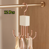 Gold Black rotating multi-hook home organisation, storage solution, high-quality V1347-127-BLA-31381