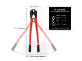 762mm/30" Hand Swager, Swaging Tool for 5/32", 1/4" and 5/16" Aluminum/Copper Sleeves V952-YJQ30YC0000000001V0