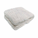Meadow Soft Faux Fur Throw Rug 127 x 152 cm Off White V442-ATX-THROW-MEADOW-OFFWHITE-RE