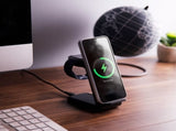 CHOETECH T608-F-BK 15W 4-in-1 Wireless Charger Stand for iWatch and Samsung Watch V28-ELECHOT608FBK