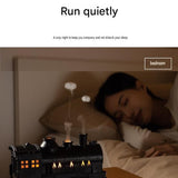 Black Retro Train Aromatherapy Humidifier - 300ml Ultrasonic Cool Mist Diffuser with Jellyfish Smoke V888-ELOSUNG53550