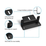 Black Solar Panel Z Bracket Mount - Lightweight Anodized Aluminum Mounting Brackets for RVs, V1366-AZ2-W-09458
