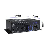 Audio Power Amplifier Stereo Speaker BluetoothAmp Receiver with Power Supply,Remote Control,FM V1366-AZ2-W-07721