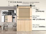 Sliding Barn Door Kit Heavy Duty Rust Resistant Single 2.44M V178-66896