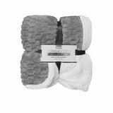 Atlas Extra Large Coral Fleece Throw Rug/Single Size Blanket Grey V442-YTL-THROW-3180ATLASSHERPA200-GREY-RE