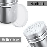10 oz Stainless Steel Salt Pepper Dredge 2-pcs 10 oz Metal Parmesan Cheese V1259-DP01-F-524
