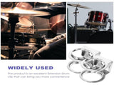 Sturdy Iron Drum Clamp for Reliable Drum Mounting Plated Silver 20Pcs V1369-AZ3-W-20118