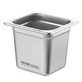 6 Pack Hotel Pans, 1/6 Size Anti-Jam Steam 0.8mm Thick Stainless Steel Restaurant Steam Table V952-16FCCPBXG6JTSOEA6V0