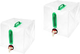 2 Pack Foldable Water Kettle with Tap Portable Food Grade BPA Free for Camping Hiking Emergency Use V1258-DP02-BOL-62