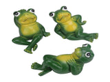 3pcs Outdoor Frog Ornament American Style Innovative Simulation Frog Statues for Yard Home V1294-YM0901-3111240102511