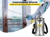 2Gal Stainless Steel Sprayer, Set 20" Wand& Handle& 3FT Reinforced Hose, Hand Pump Sprayer V952-PWQBXG8L000000001V0